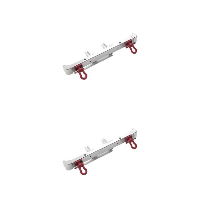 Riwesomey Accesorios para automóviles Estructura mejorada de aleación de aluminio Parachoques trasero Piezas de modificación de vehículos multiusos Plata 2piezas Riwesomey CBP263688