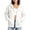 White, variant on HAiming Hooded Jackets for Women Long Sleeve Zipper Loose Casual Jackets Fall Winter Workout Jackets with Pockets