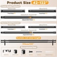 thumbnail image 2 of Barra de cortina Abiglifty Double de 107 a 310 cm, metal negro, 2 of 8