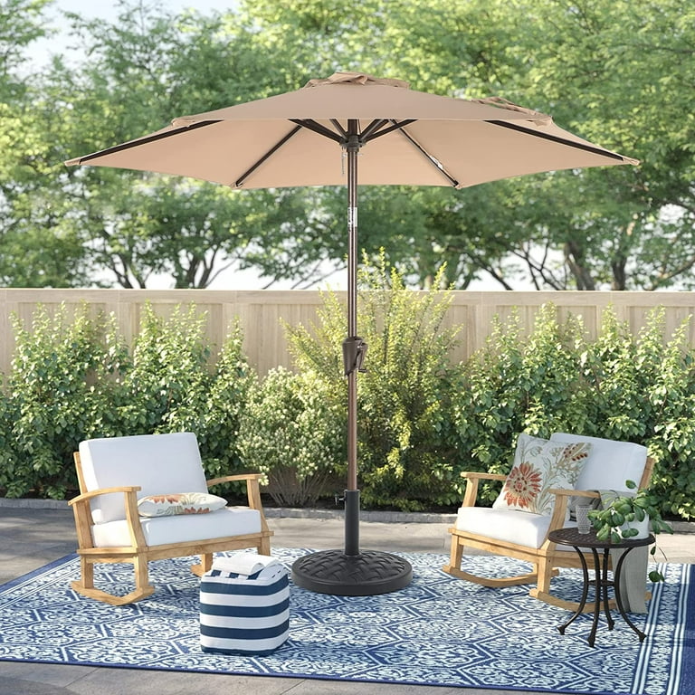 cobana offset patio umbrella base Half Round Base, Resin Umbrella Stand, 33lb, Black A rattan look is designed to bring nature and beauty into your garden or home COBANA Turquoise Half Market Patio