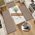 thumbnail image 4 of Vaukki Kitchen Rugs and Mats Non Slip Washable Set of 3,Soft Braided Rubber Backing Kitchen Mats for Floor Front of Sink,Brown, 4 of 10