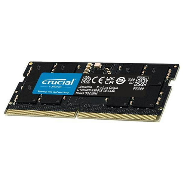 Crucial 8GB 262-Pin DDR5 SO-DIMM DDR5 4800 (PC4 38400) Laptop Crucial 8GB 262-Pin DDR5 SO-DIMM DDR5 4800 (PC4 38400) Laptop