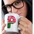 thumbnail image 2 of 3drose, Cute Watermelon Monogram P, 11oz Mug, 2 of 6