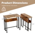 thumbnail image 5 of Ktaxon Wood Folding Computer Desk Office Laptop PC Work Table Home Drawer & Keyboard Tray, Brown, 5 of 6