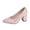 Pink, variant on Win s Way Women's Pointed Toe Low Cut Chunky Heel Pumps Elegant Comfort Slip On Office Everyday Dress Shoes