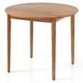 thumbnail image 2 of Costway Table à Manger Ronde d'Extérieur pour 4 Personnes 36 Pouces Table de Patio en Bois d'Acacia pour Cour, 2 of 9
