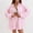 Pink, variant on HAPIMO Women's 2 Piece Outfits Casual Button Down Tops Long Sleeve Lapel Shirts with Elastic Waist Short Pant Summer Fashion Lounge Sets Pink S