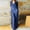 Blue, variant on Mnyycxen Women's Plus Size Denim Dress Long Sleeve Button Down Lapel Maxi Dress Side Slit Casual Loose Dresses with Pockets