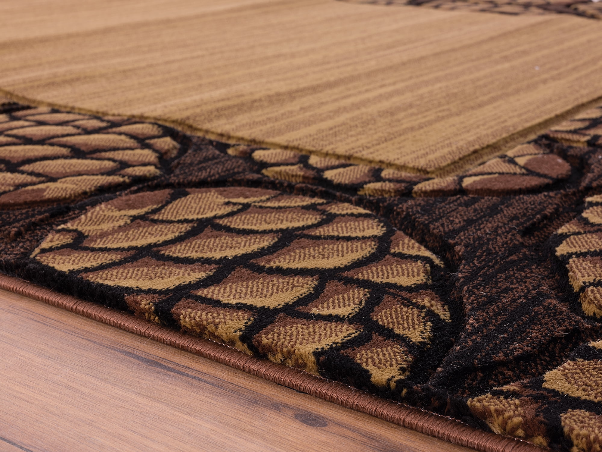 United Weavers Rustic Forest Pine Top Lodge Border Runner Rug, Beige, 2'7" x 7'4"
