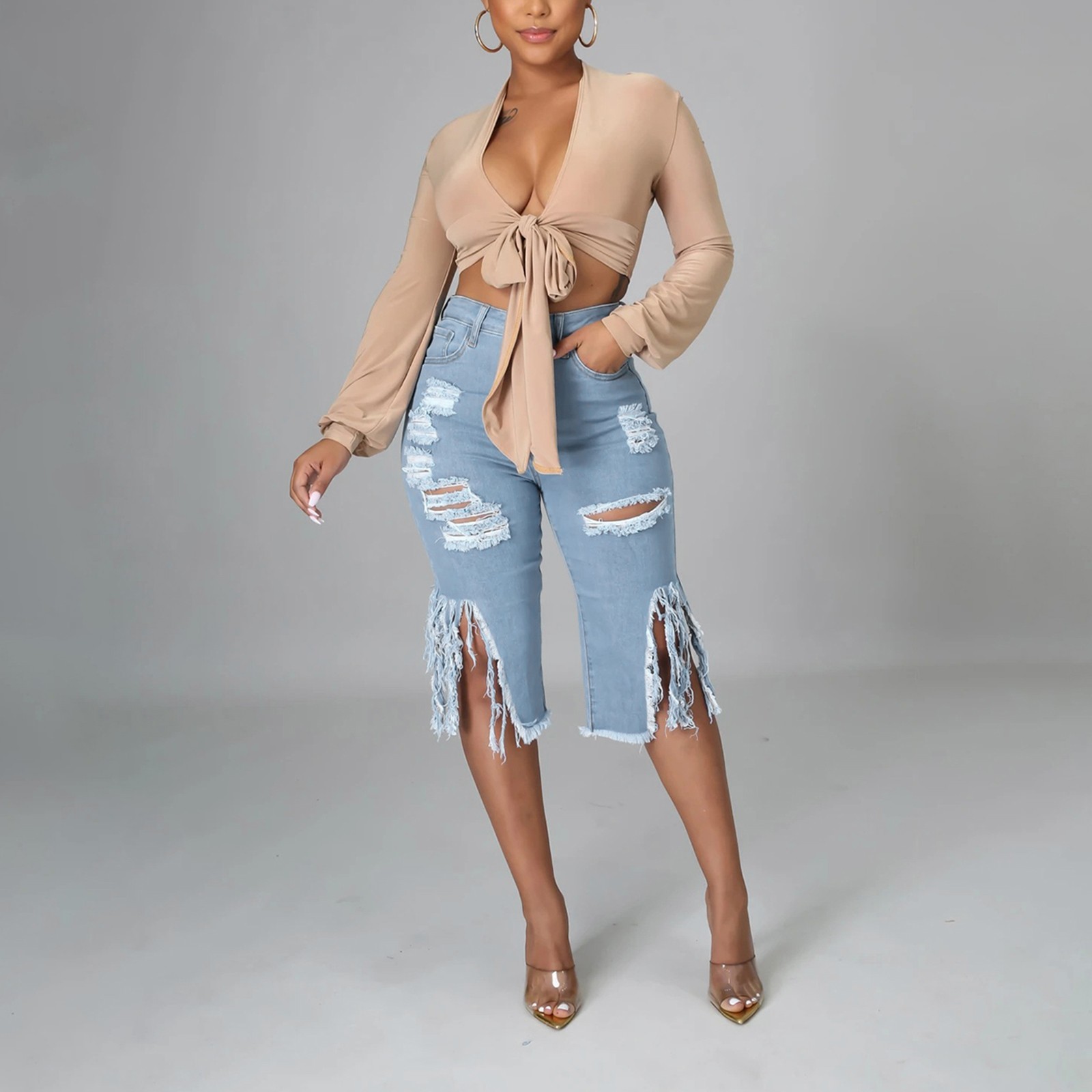 NECHOLOGY Womens Shorts Anti Chafing Shorts Women High Waisted Jean