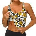 thumbnail image 3 of Uemuo Snake And Rose Pattern Women's Sports Bra - High Impact Support, Breathable, and Comfortable Athletic Bra for Running, Yoga, and Workouts, 3 of 9