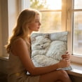thumbnail image 3 of Cute Cat Pillow Cover 18x18 Inch, 3D Embroidery Look Throw Pillow Case, Soft Polyester Decorative Pillow Cover for Sofa Bedroom Living Room Home Decor, 3 of 5