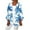 Blue, variant on WTOBBY Women's Printed Lightweight Mid-Length Cardigan Jacket, Casual Fashion Cover-Up with Hawaiian AI Design, Long Sleeve Open Front Coat for Beach or Summer,Blue L