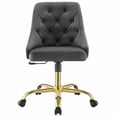 thumbnail image 3 of Modway Distinct Tufted Swivel Performance Velvet Office Chair in Gold Gray, 3 of 7