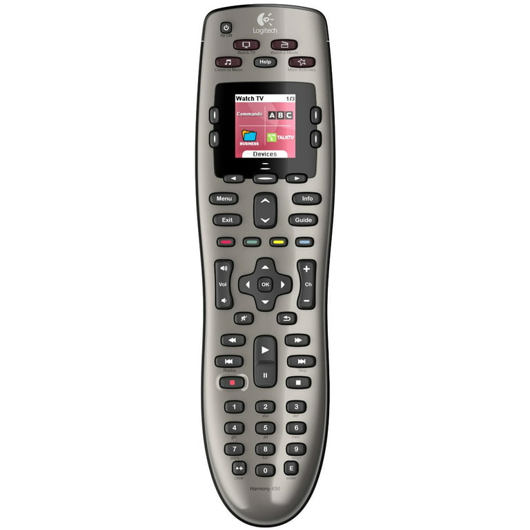 hul Forfølge person Logitech Harmony 650 Infrared All in One Remote Control, Universal Remote,  Programmable Remote - Silver (Without Expert Setup) (USED) - Walmart.com