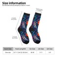thumbnail image 2 of Wukai Tropical Flower Print Contrast Color Mid-tube Socks, 3D Printing Design Adult Socks, High Elastic Breathable Sports Socks, Suitable for Daily,Unisex, 2 of 6