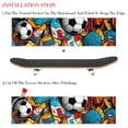 thumbnail image 2 of Football Skateboard Grip Tape Stickers Set of 2 - Emery Surface, PVC Backing, Size 8.8x32.6in/22.4x83 cm, 2 of 5