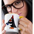 thumbnail image 2 of 3drose, Funny Penguin Playing the Saxophone, 11oz Two-tone Yellow Mug, 2 of 6