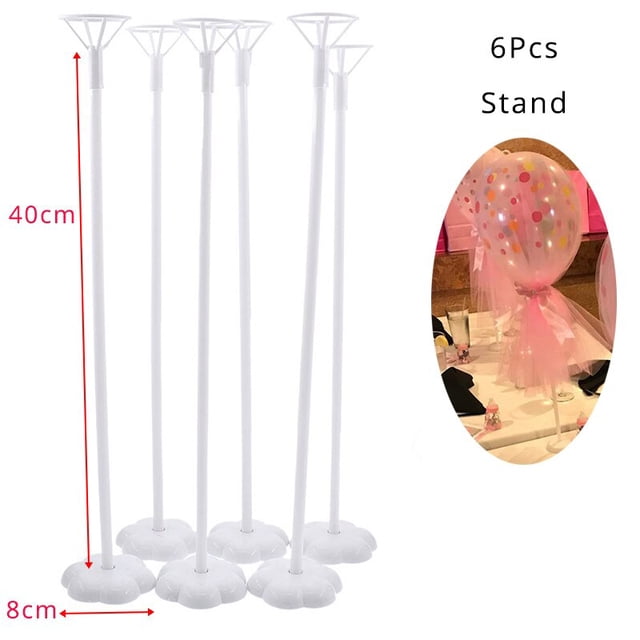 Soporte para globos de tul, palo con tazas para mesa, centros de mesa, decoraciones de boda, suministros para fiestas