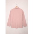 thumbnail image 2 of ABPHQTO Chaqueta De Mujer Rosa Con Bolsillo Y Botones Acanalados, 2 of 5