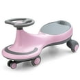 thumbnail image 1 of Gymax Wiggle Car Ride-on Toy w/ Flashing Wheels for Toddlers & Kids Pink, 1 of 10