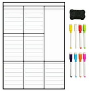 Magnetic Whiteboard Sheet For Kitchen Fridge Multipurpose Fridge Weekly Calendar For Grocery Shopping List Menu Planning with 8 Markers