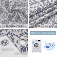 thumbnail image 4 of Blue Floral Leaf Blackout Curtains for Bedroom/Living Room, Thermal Insulated Kitchen Curtains, Retro Farmhouse Plant Tree Branch Grommet Darkening Window Treatment Drapes 42"x63"x2, 4 of 8