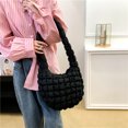 thumbnail image 3 of Bolsa De Hombro Bolsa de hombro para mujer Bolsa de mensajero en la nube Bolsas sólidos casuales plisados ​​(Negro) Sywqhk Para Estrenar, 3 of 5
