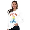 thumbnail image 3 of Feeling Grate Rainbow Cheese Grater Long Sleeve TShirt Men Women Brisco Brands X, 3 of 6