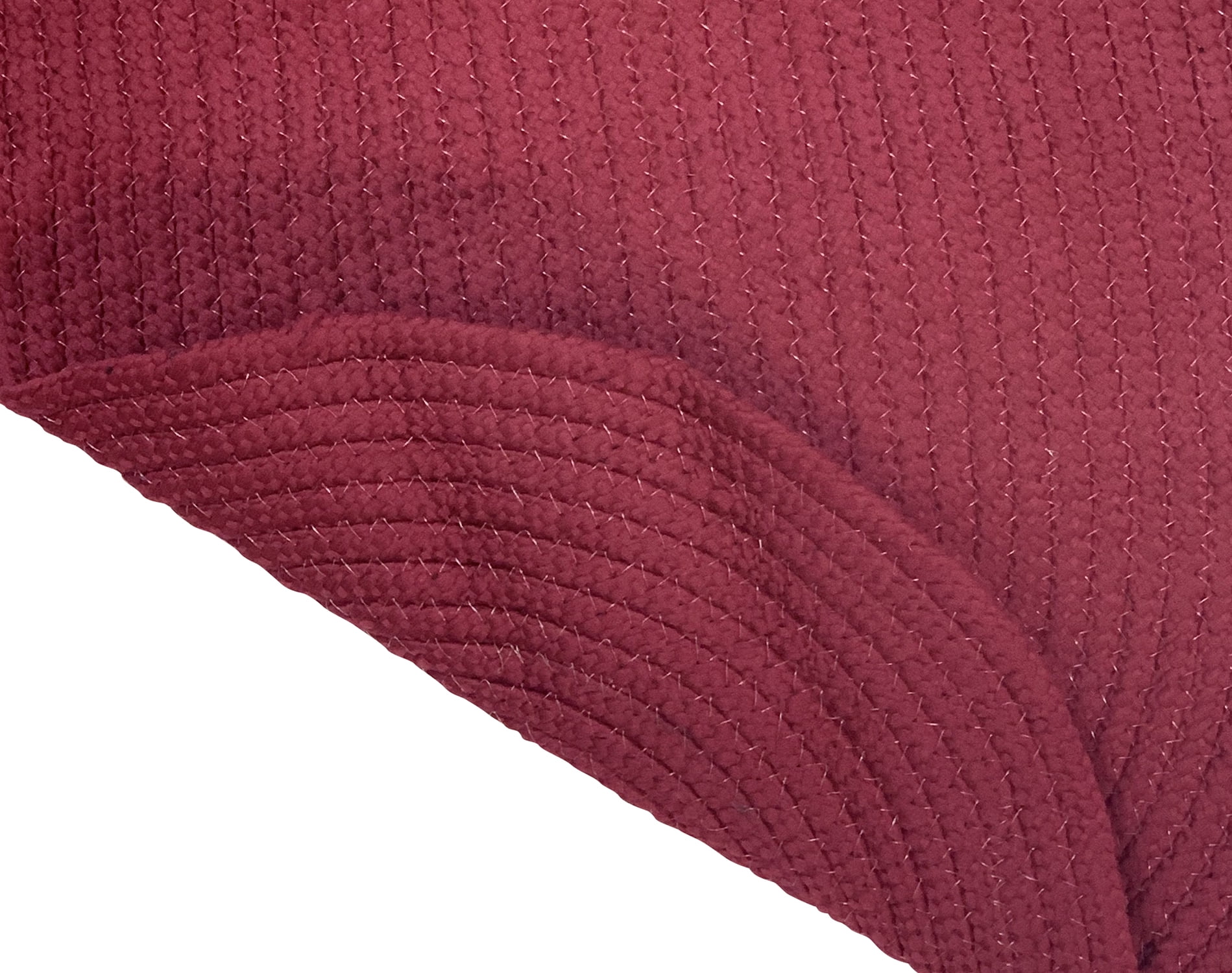 Better Trends 24"x 108" Oval Runner Rug 100% Polypropylene Durable & Stain Resistant Reversible Indoor Area Utility Rug (Burgundy Solid) Alpine Solid Collection