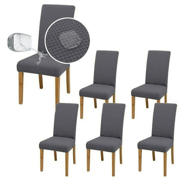 6 Fundas Elásticas para sillas de comedor, Impermeables , Protege y brinda un nuevo estilo a tus sillas. Mod. Oxford