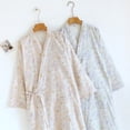 thumbnail image 7 of Japanese Women's Robe Cotton Kimono Robe Yukata Bathrobe Pajamas Long Loose Comfortable Dressing Gown Sleepwear Bath Wrap Spa, 7 of 7