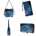 thumbnail image 4 of ZUXONGSY Turtle Lotus Galaxy Print Crossbody Hobo Bag with Wallet Set for Women Casual Leather Crossbody Handbag with Wrist Wallet Waterproof Crossbody Handbag with Leather Wallet for Shopping, 4 of 4