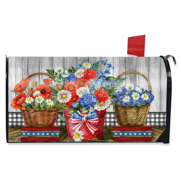 Briarwood Lane Red White and Beautiful Mailbox Cover