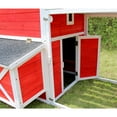 thumbnail image 2 of 81.75" Red and Gray Unique Red Barn Chicken Coop with roof Top Planter, 2 of 5