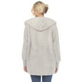 thumbnail image 3 of White Mark Women's Maternity Plush Hooded Cardigan with Pockets, 3 of 6