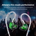 thumbnail image 2 of Auriculares IEM HiFiGo Juzear Defiant 1DD+3BA con cable, color verde, 2 of 7