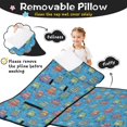 thumbnail image 3 of Robot and Gears Blue Pattern Teens Toddler Nap Mat with Pillow, Sleeping Mat Bag for Preschool Daycare 50"x20", 3 of 6