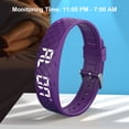 thumbnail image 4 of Nieyigj Purple Vibrating Alarm Reminder USB Charging Watch LED Fitness Tracker Watch with Timer for Calories Sleep Tracking, Lightweight Silicone Band, Length 9.8 inches / 24.89 cm, 4 of 9