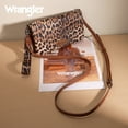 thumbnail image 7 of Wrangler Womens Wristlet Wallet RFID Blocking Bifold Clutch Credit Card Holder Purse with Crossbody Strap, Leopard-Brown, 7 of 7