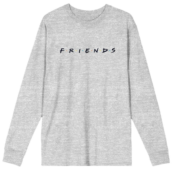 Friends Logo Men's Grey Long Sleeve Tee Shirt-M