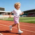 thumbnail image 5 of Boys and Toddler Pull on Shorts Thin Stripe Elastics Waist Casual Summer Kids Girls Shorts Lightweight Sweat Shorts, 5 of 5