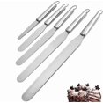 thumbnail image 1 of Spatula Stainless Steel Spatula Set - 3 Pcs Straight Spatulas with 1 Angled Spatula, Cake Knife & Cake Knife, Cake Accessories, Icing Spatula Set for, 1 of 5