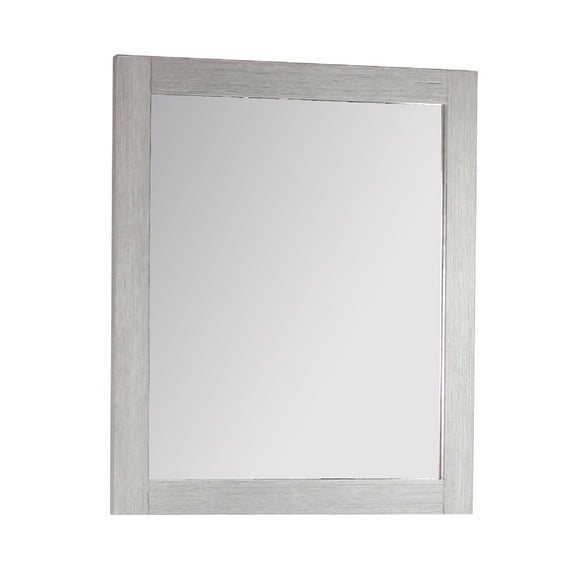 26 in. Rectangle Wood Frame Mirror in Gray Pine Finish