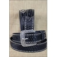 thumbnail image 3 of M&F WESTERN ARIAT SANDS BLACK MENS LEATHER BELT BASKET WEAVE W/ CONCHO 32-46 in, 3 of 5