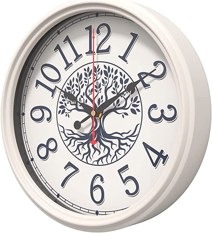 Night Light Wall Clock Silent Battery Operated, Sound Control Sensor