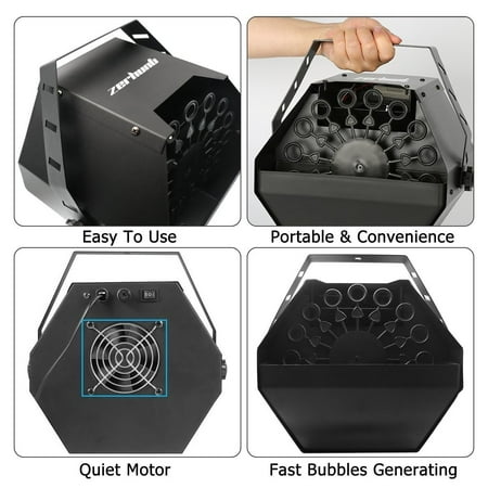 Bubble Machine for Parties 16 Wand Automatic Bubble Maker Machine Portable Electric Bubble Blower Machine for Kids Parties Wedding Stage Show