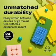 Double-Sided OCTOBUDDY Silicone Suction Phone Case Detachable Mount - Hands-Free, Strong Grip Holder for Selfies & Videos - iPhone & Android Compatible; Chalk Pink