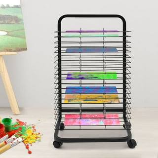 Art Drying Rack, Removable Shelves Mobile Paint Drying Rack with