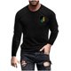 thumbnail image 2 of Blusas y camisas de manga larga con cuello redondo para hombre, blusa con estampado de liberación, de manga larga y cuello redondo, blusa para hombre., 2 of 5